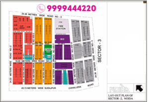 Sector 2 Noida Authority Plots layout map
