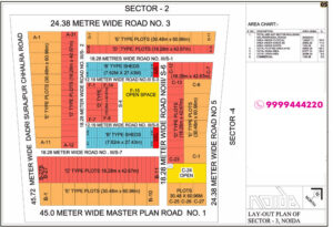 Sector 3 Noida Authority Plots layout map