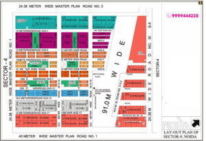 Sector 9 Noida Authority Plots layout map