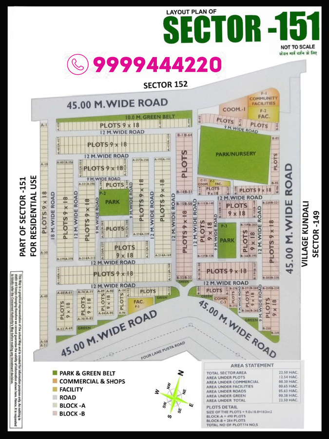 Plots in Sector 151 Noida Layout Plan
