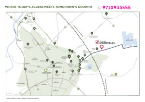 arvind greenfields vadodara location map