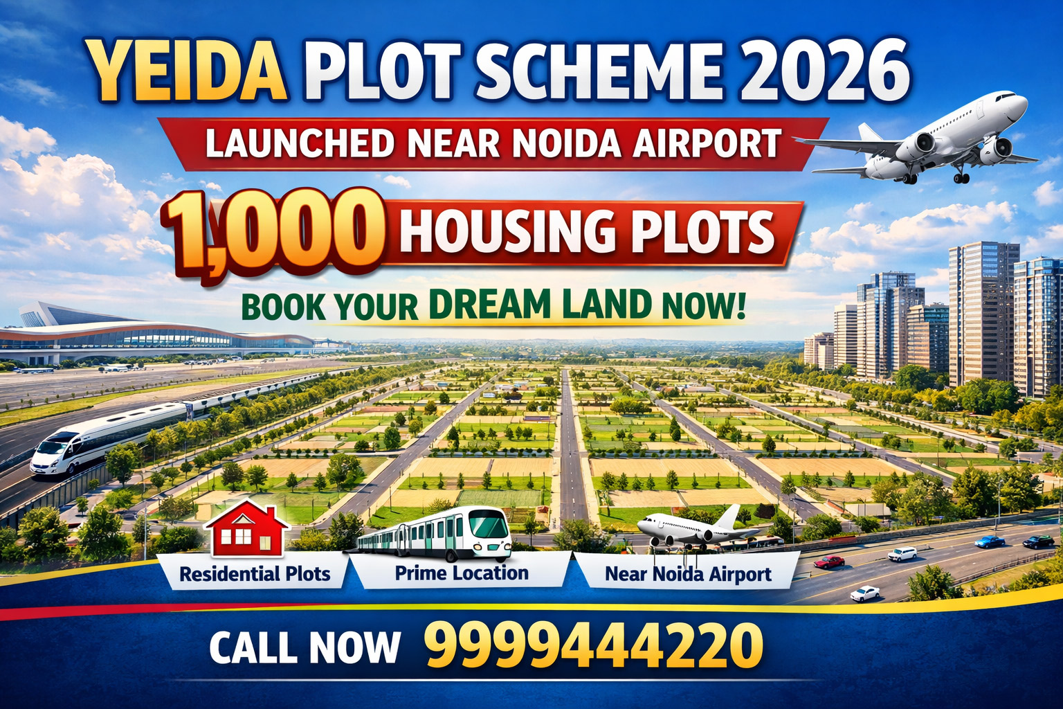 yeida housing plot scheme 2026 invest in 1000 prime